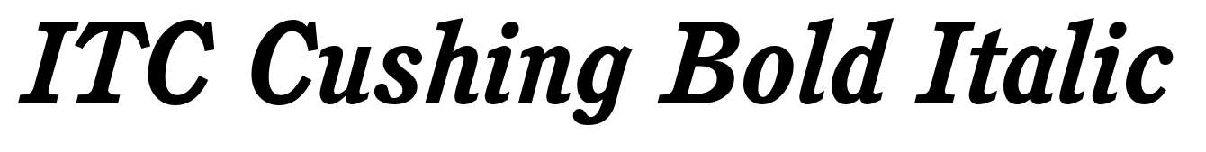 ITC Cushing Bold Italic